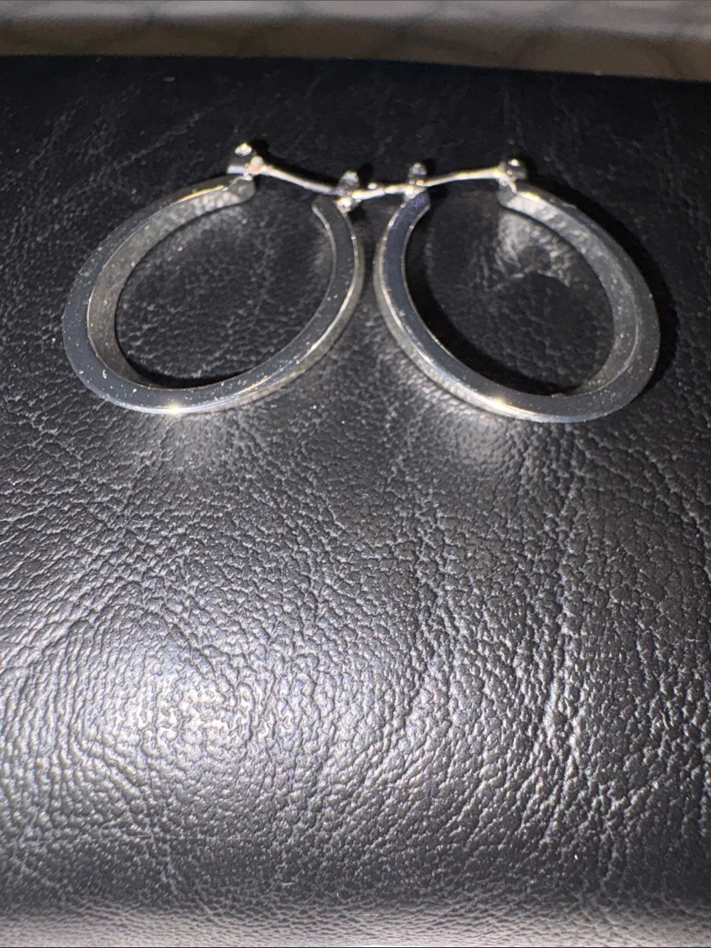 Charter Club Shiny Silver Oval Hoop Earrings